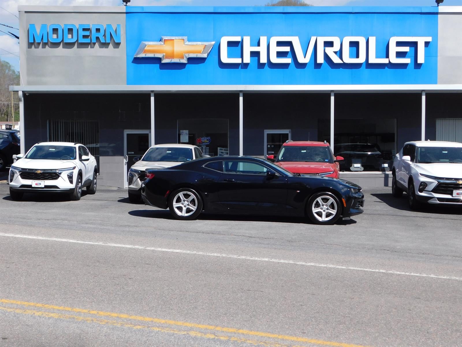 2017 Chevrolet Camaro 1LS in Black — front three-quarter view