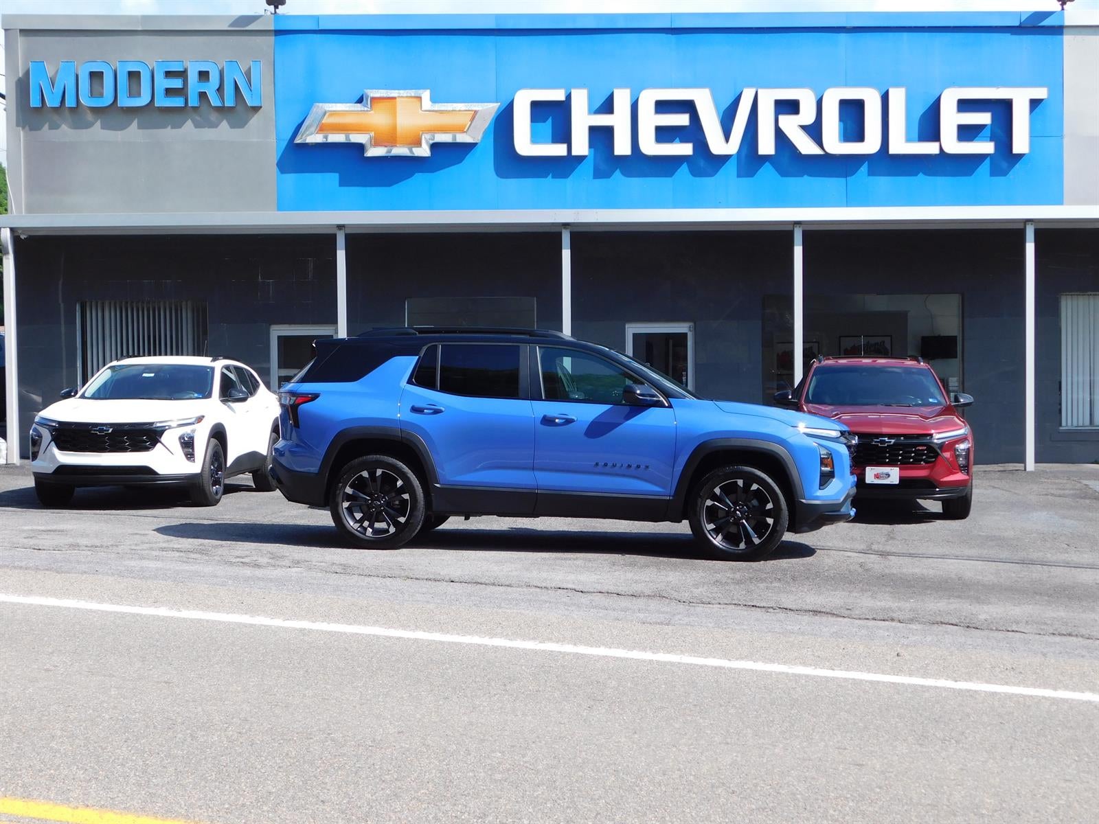 2026 Chevrolet Equinox RS in Reef Blue Metallic — front three-quarter view