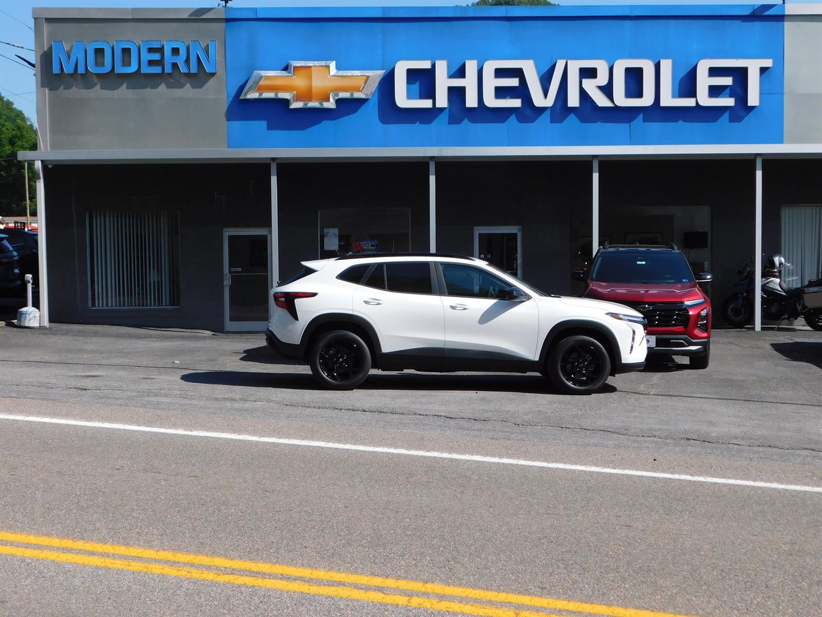 2026 Chevrolet Trax LT in Summit White — front three-quarter view